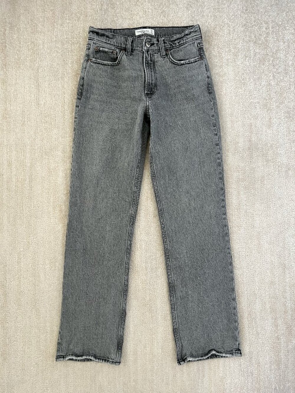 Abercrombie & Fitch Low Rise Baggy Jeans Grey Size 26/2 Long